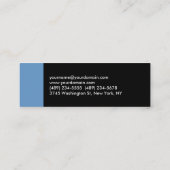 Carte de visite professionnel mince noir bleu noir (Dos)