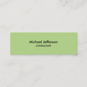 Carte de visite professionnel mince vert clair