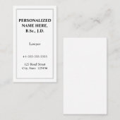 Carte de visite professionnel minimal (Devant / Derrière)