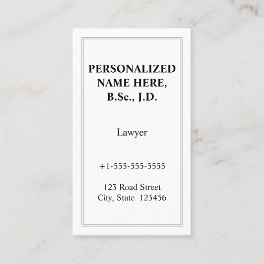 Carte de visite professionnel minimal (Devant)