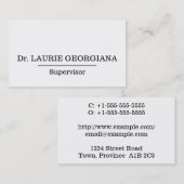 Carte de visite professionnel minimal (Devant / Derrière)