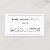 Carte de visite professionnel minimal (Devant)