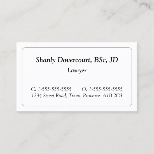 Carte de visite professionnel minimal (Devant)