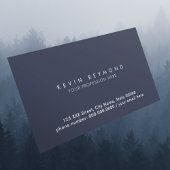 Carte De Visite professionnel minimal de base marine bleu foncé