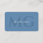 Carte De Visite Professionnel Minimal Marketing Dusty Blue (Devant)