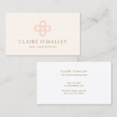 Carte De Visite Professionnel Minimal Moderne Réflectif O Monogram (Devant / Derrière)