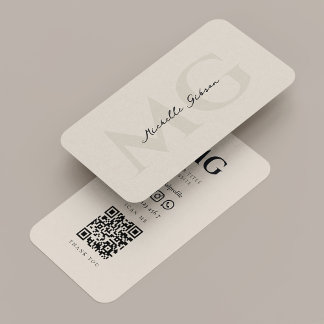 Carte De Visite Professionnel Minimal Simple Sand Moderne