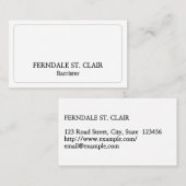 Carte de visite professionnel minimaliste (Devant / Derrière)