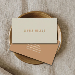Carte De Visite Professionnel minimaliste Brown Pastel Consultant