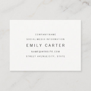 Carte De Visite Professionnel minimaliste classique