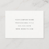 Carte De Visite Professionnel minimaliste classique (Dos)