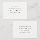Carte De Visite Professionnel minimaliste classique (Devant / Derrière)