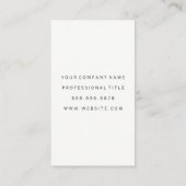 Carte De Visite Professionnel minimaliste classique (Dos)