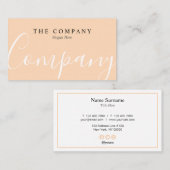 Carte de visite professionnel minimaliste de (Devant / Derrière)