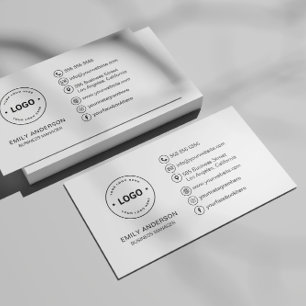 Carte De Visite Professionnel minimaliste du logo personnalisé