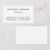 Carte de visite professionnel minimaliste et (Devant / Derrière)