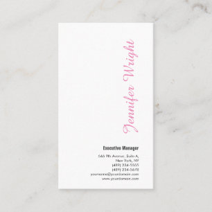 Carte De Visite Professionnel minimaliste féminin sobre élégant