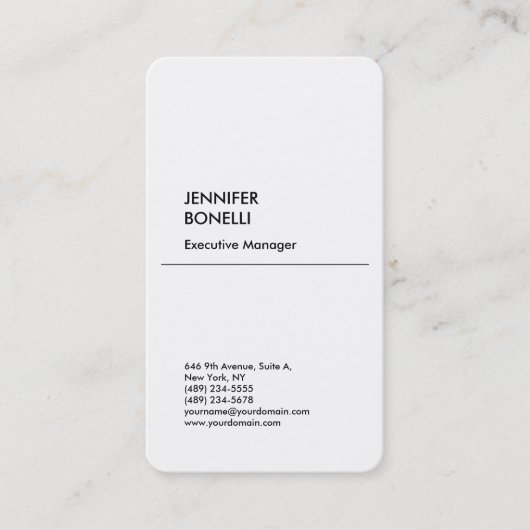 Carte De Visite Professionnel minimaliste moderne (Devant)