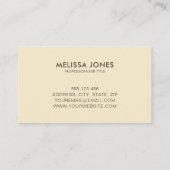 Carte de visite professionnel minimaliste moderne (Dos)