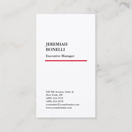 Carte De Visite Professionnel minimaliste moderne (Devant)