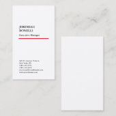 Carte De Visite Professionnel minimaliste moderne (Devant / Derrière)