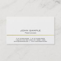 Professionnel minimaliste moderne blanc et or