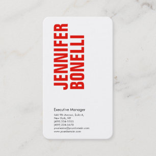 Carte De Visite Professionnel minimaliste moderne en blanc