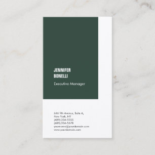 Carte De Visite Professionnel minimaliste moderne gris vert