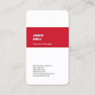 Carte De Visite Professionnel minimaliste moderne rouge clair