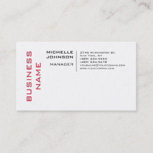 Carte De Visite Professionnel Minimaliste Moderne Simple