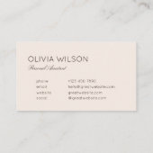 Carte de visite professionnel minimaliste neutre (Dos)