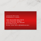 Carte de visite professionnel minimaliste rouge cl (Dos)