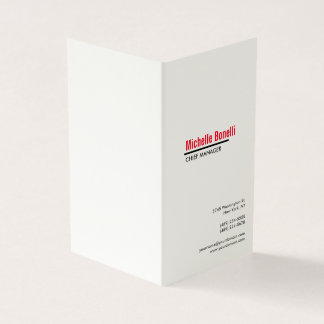 Carte De Visite Professionnel Minimaliste Simple Blanc Moderne Pla