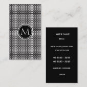 Carte De Visite Professionnel modelé noir et blanc (Devant / Derrière)