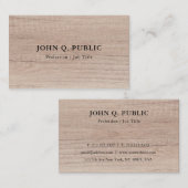 Carte de visite professionnel Modèle Wood Look (Devant / Derrière)