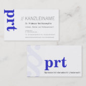 Carte De Visite professionnel moderne (Devant / Derrière)