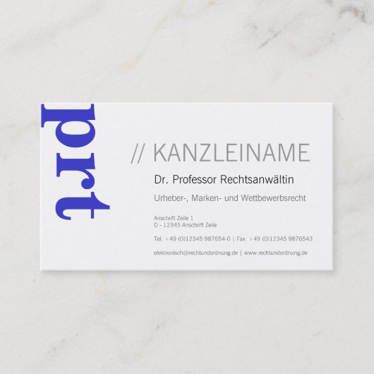 Carte De Visite professionnel moderne (Devant)