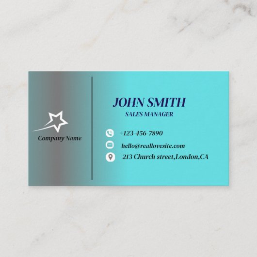 Carte de visite professionnel moderne (Devant)