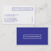 Carte De Visite professionnel moderne (Devant / Derrière)