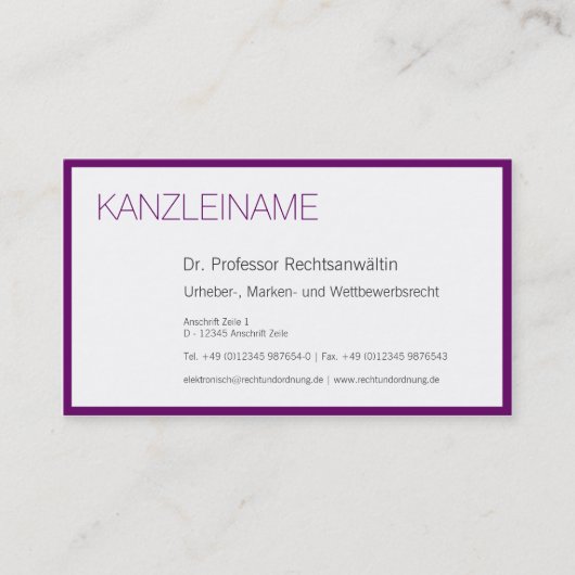 Carte De Visite professionnel moderne (Devant)