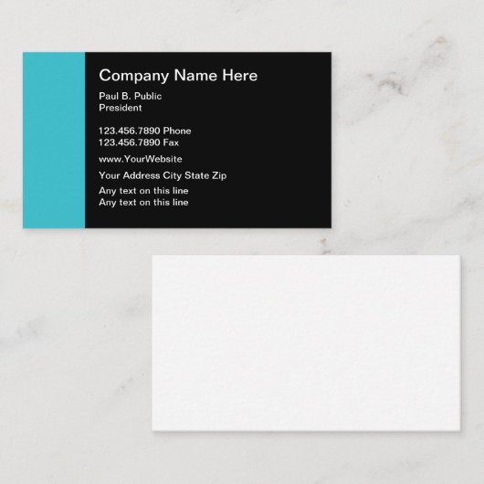 Carte De Visite Professionnel moderne (Devant / Derrière)