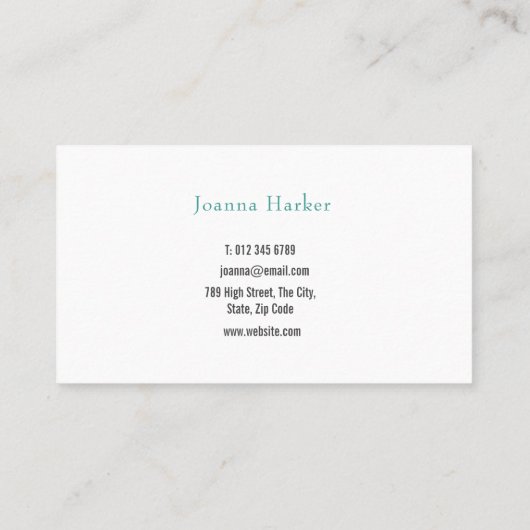 Carte De Visite Professionnel moderne (Dos)