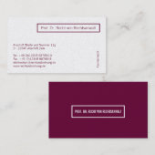 Carte De Visite professionnel moderne (Devant / Derrière)