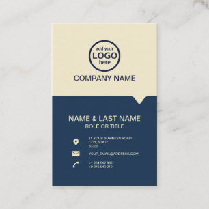 Carte De Visite Professionnel Moderne 2 couleurs ajoutez votre log