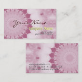 Carte De Visite Professionnel Moderne Abstrait Mandala Rose Flower (Devant / Derrière)