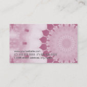 Carte De Visite Professionnel Moderne Abstrait Mandala Rose Flower (Dos)