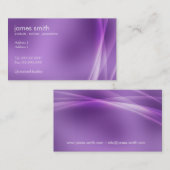 Carte De Visite Professionnel moderne Abstrait violet (Devant / Derrière)