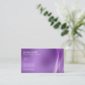 Carte De Visite Professionnel moderne Abstrait violet (Debout devant)