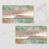 Carte De Visite Professionnel moderne, Aquarelle, Bande (Devant / Derrière)
