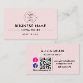 Carte de visite professionnel moderne avec code QR (Devant / Derrière)
